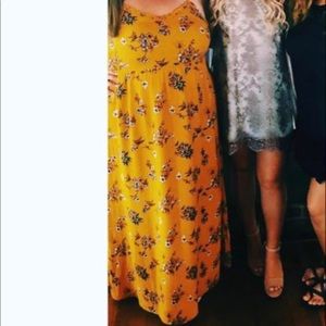 Yellow Floral Maxi Dress